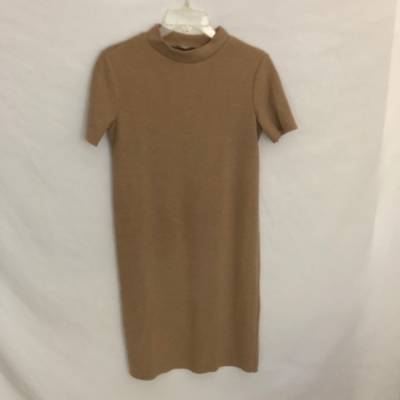Zara Trafaluc Camel Sweater Dress. Size Small. Brown - Picture 2 of 10